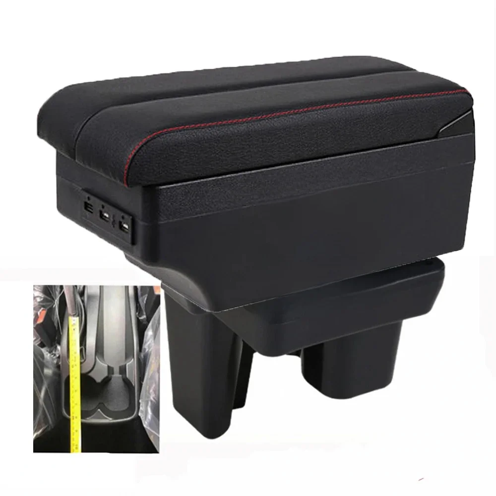 Toyota Hilux Armrest Box Elbow Rest Center Console Storage with Phone Charging USB Interface Cup Holder