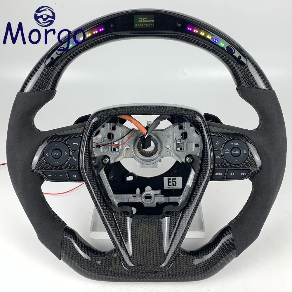 For Toyota Camry Car Carbon Fiber Steering Wheel For Toyota Avalon Corolla Land Cruiser Yaris RAV4 Steering Wheel Customized