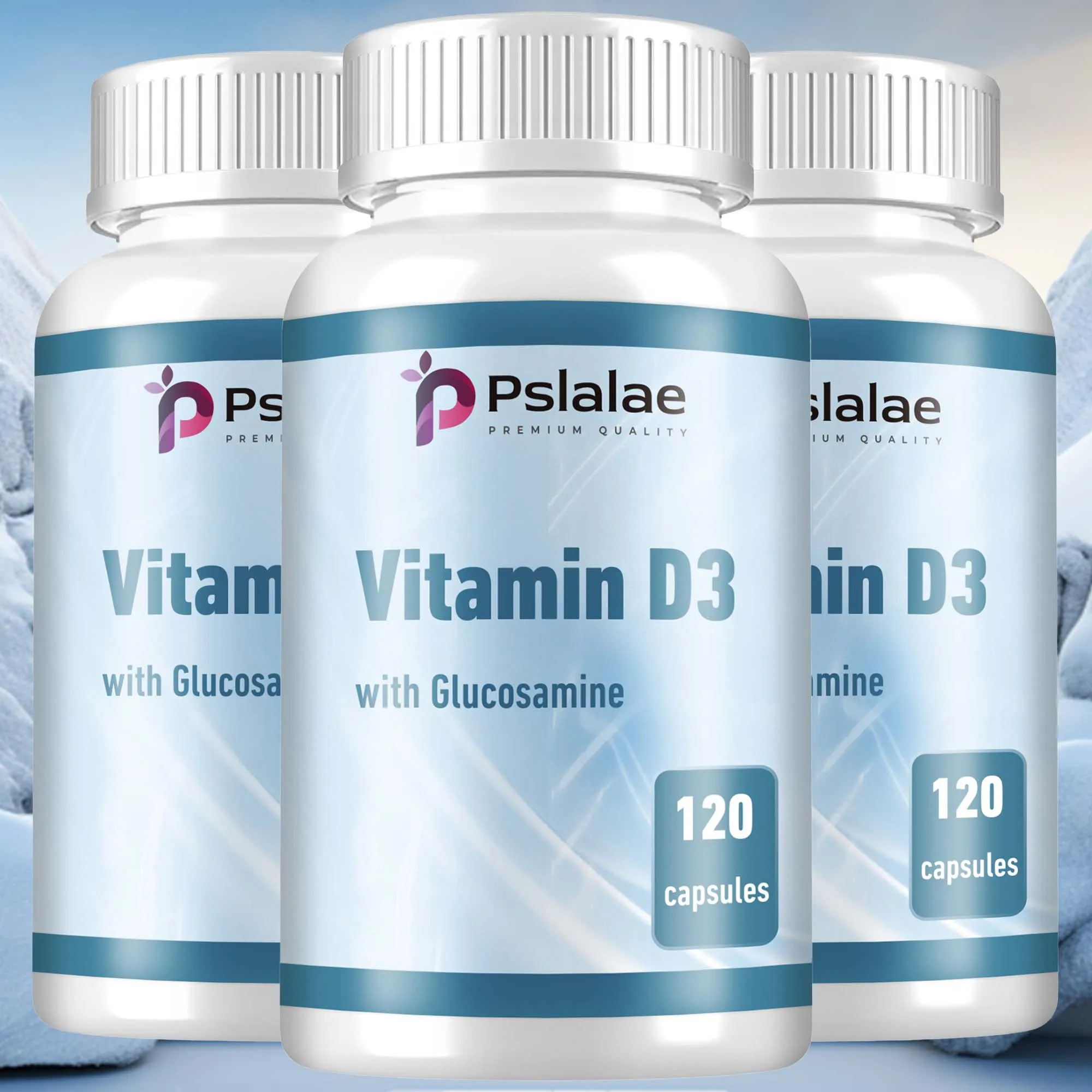 MSM + Vitamin D3 with Glucosamine - Joint Care, Cartilage Support, Strong Bones, Immune Health - 120 Capsules