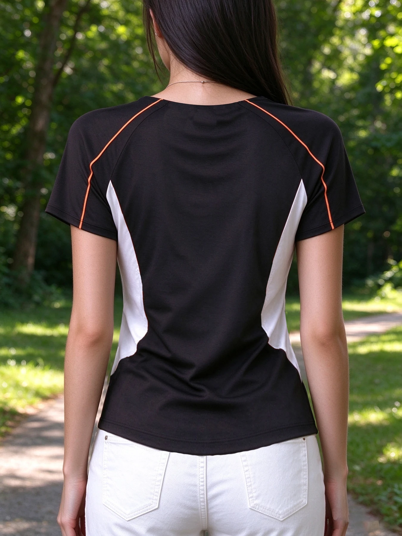 Women Outdoor Sports T Shirt Half Zipper Color Block Raglan Short Sleeve Breathable Slim Workout Cycling Running Active Top