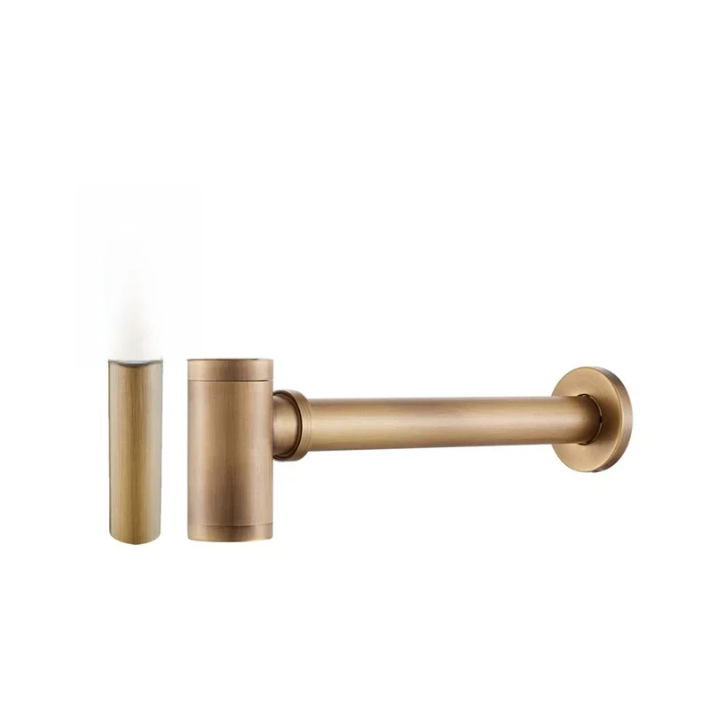 Basin Pop Up Drain Zwart Messing Badkamer Vanity Sink Sifon Brons Fles Val Met Pijp Drains Kit P-TRAP Afval Hardware - afbeelding 2