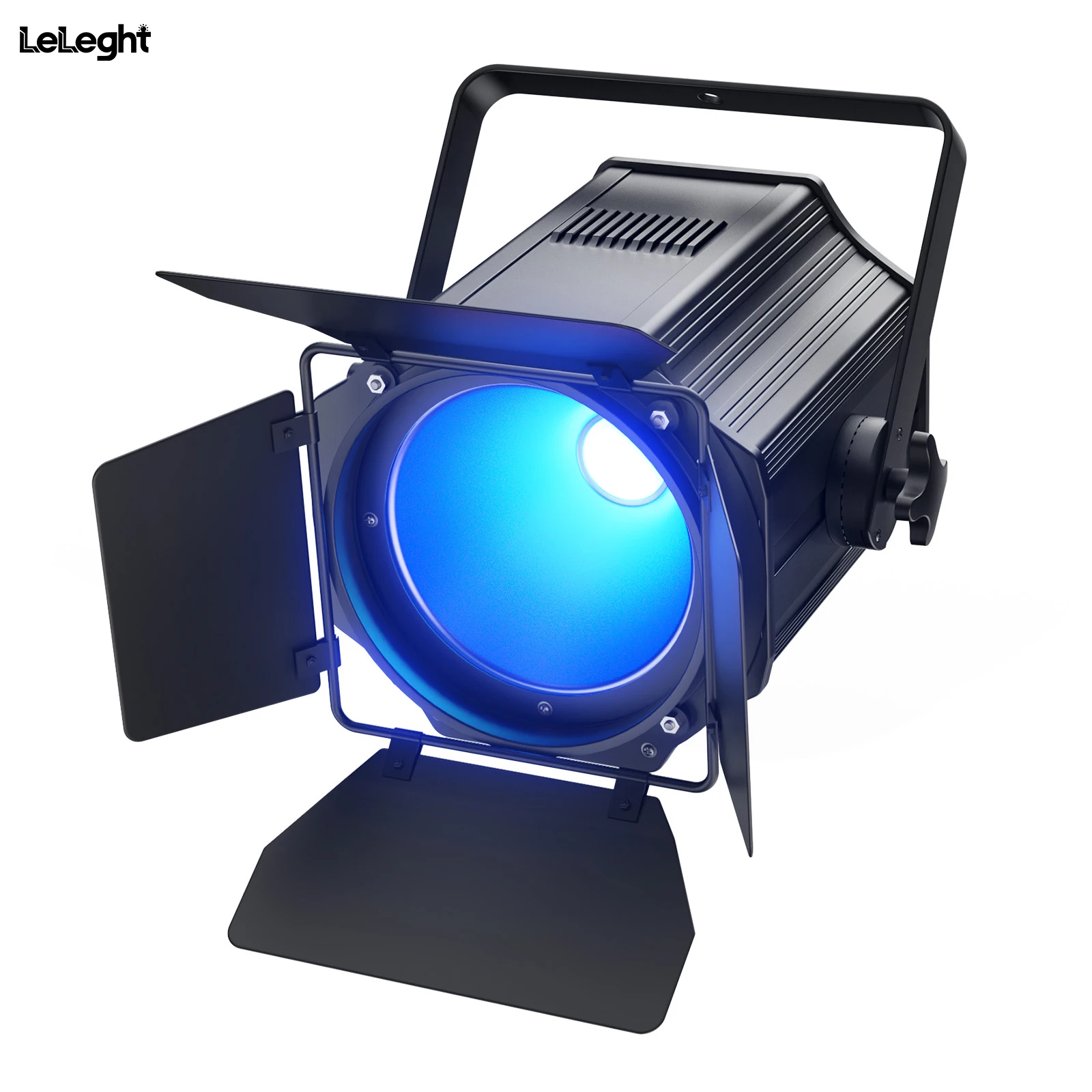 Leleght 200W COB Square Par Lights RGBWA UV Linear Spotlights With Barn Door Stage Lights DMX512 For DJ Party Show Bar KTV