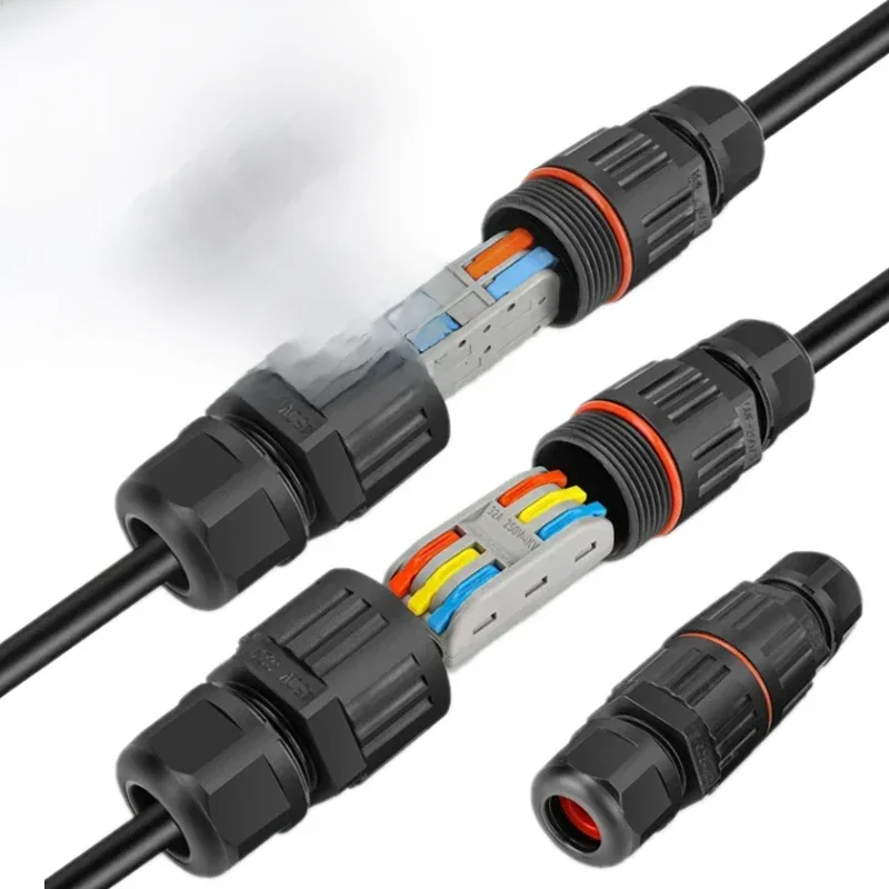 Connecteur de câble étanche IP68, connexion rapide KVSF-15, 2 entrées 2 sorties, 2/3/4/5 broches, adaptateur de Terminal électrique