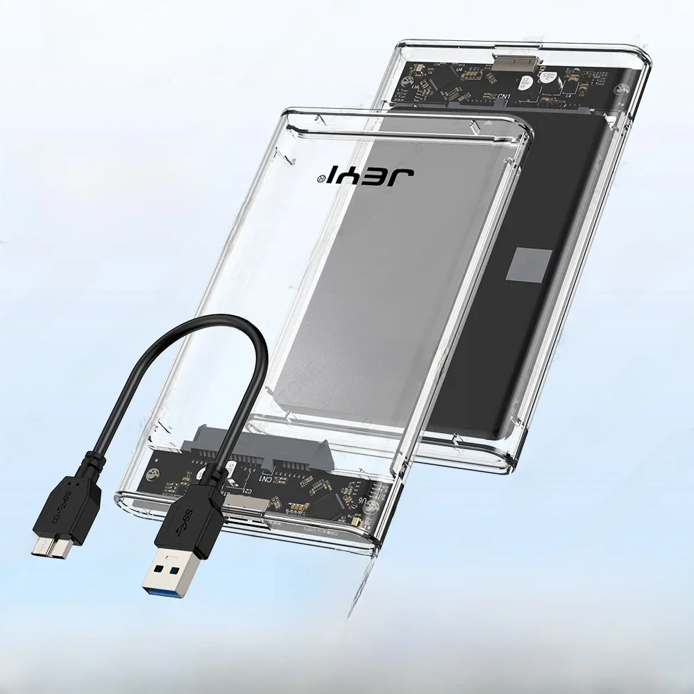 JEYI 2.5 SATA to USB 3.0 Enclosure External Hard Drive Portable Hard Drive USB3.0 High Speed HDD for Laptop PC MacBook PS4 PS5 (