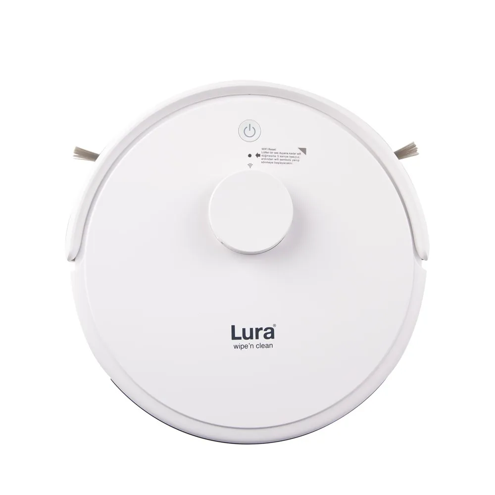 Lura Wipe\'n Clean Smart Trash Station Robot Vacuum Cleaner Mapping 24 sensors Wet mat 5200 ml amp 3000 PA suction power