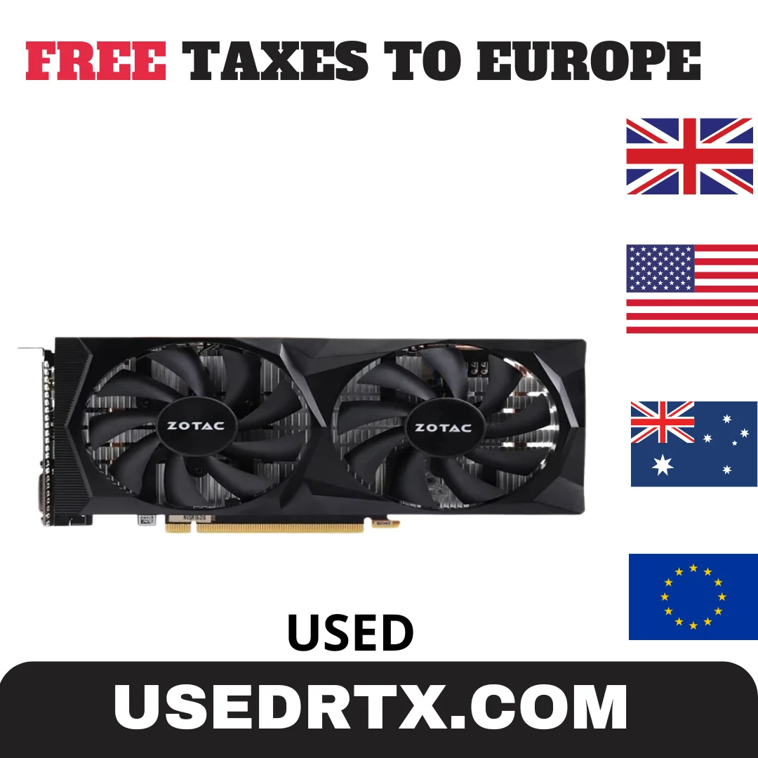 2024 Used ZOTAC GTX 1660 6GB GAMING Video Cards GTX1660 6G GDDR5 192bit GPU Graphic Card