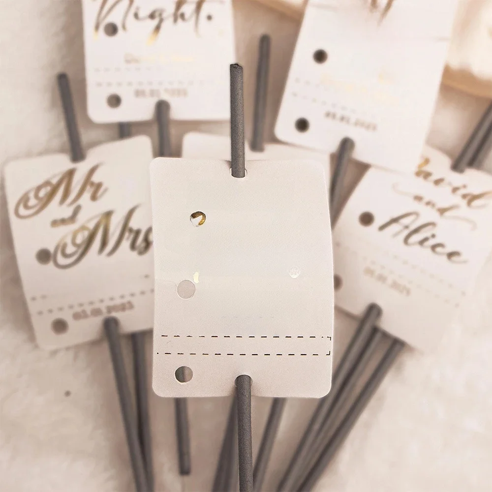 Spersonalizowane 50 sztuk Ślubne znaczniki Sparkler Let Love Sparkle Niestandardowa etykieta DIY Urodziny Rocznice Nowy Rok Fajerwerki Tagi — zdjęcie 2