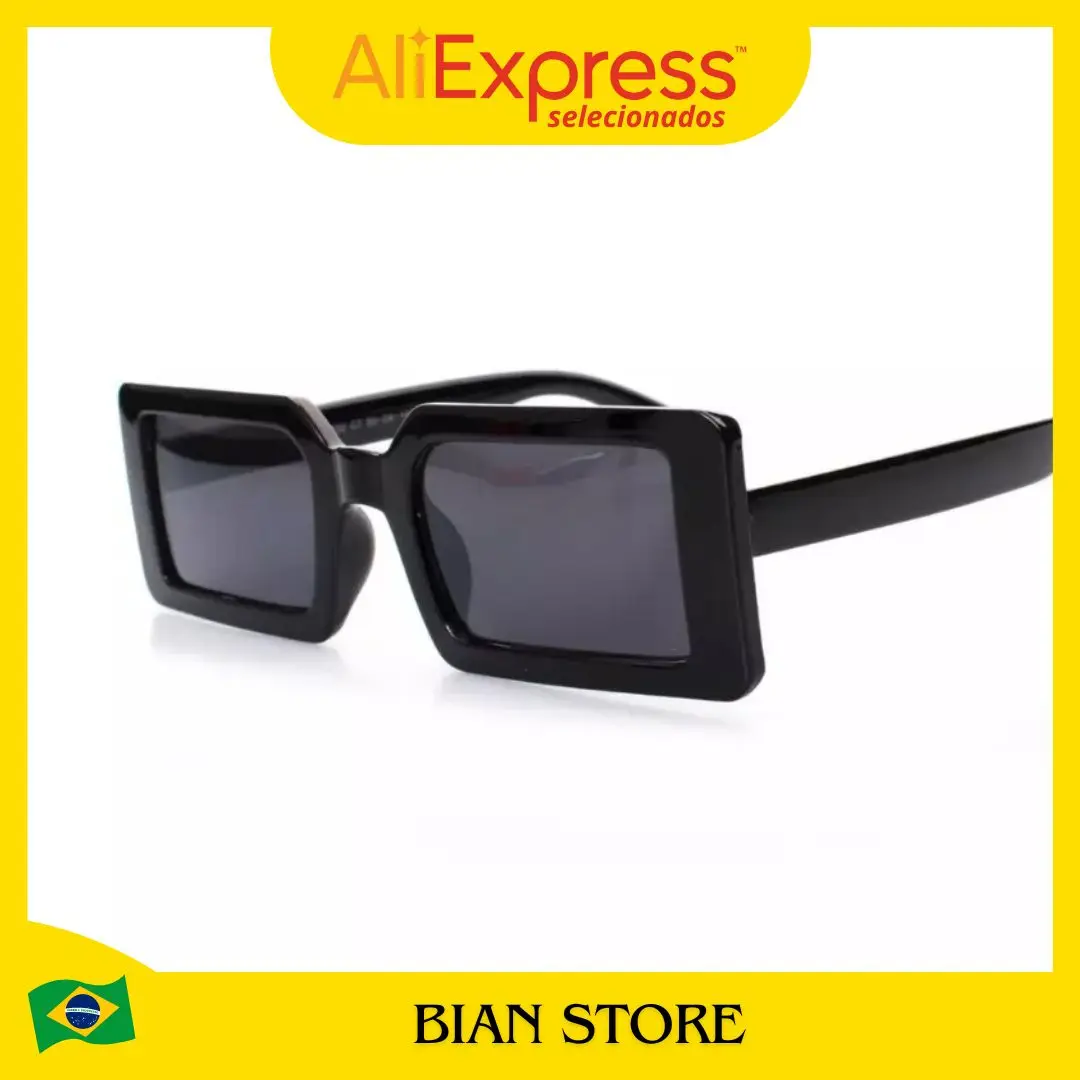 Women's Sunglasses Square Rhre Rectangular Vintage Fine-shaped Women's Fashion Protection 2023-IMMEDIATE SHIP FOR ALL BRAZIL