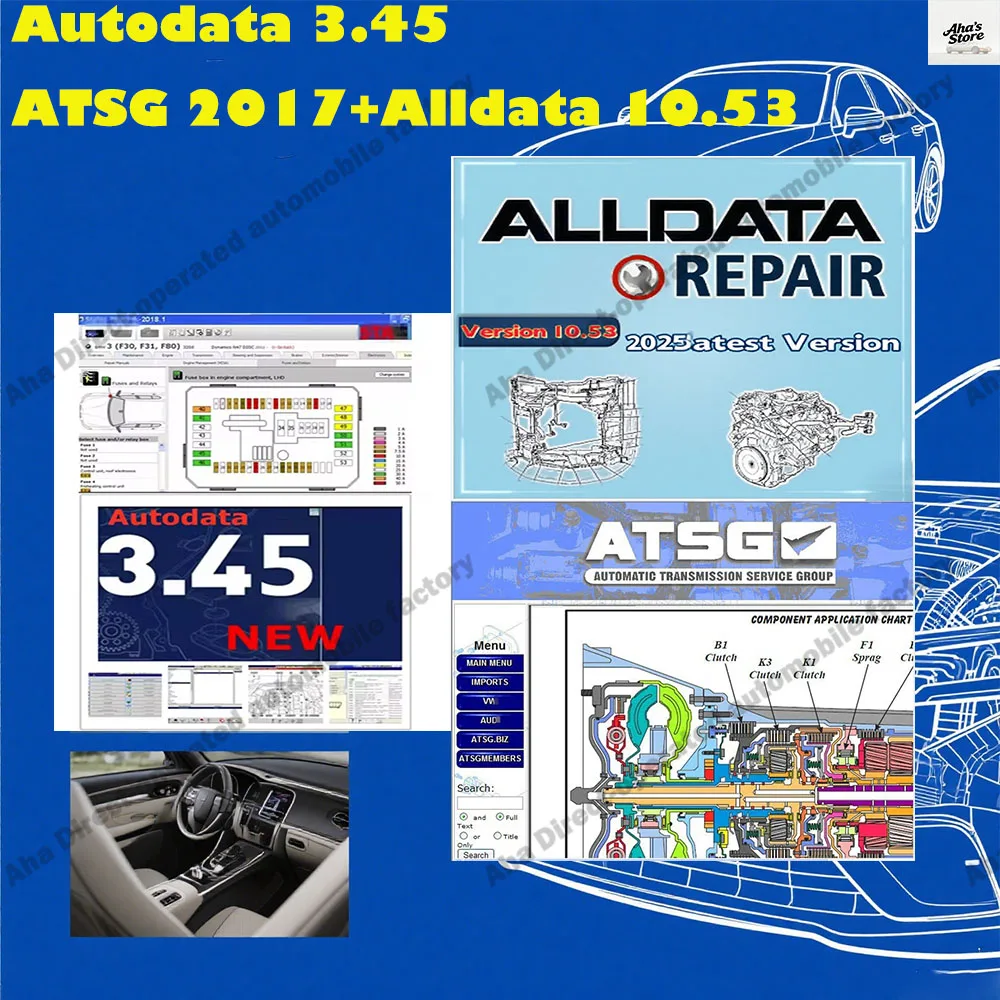 

ATSG 2017 Unit Failure Detection Software + Autodata 3.45 obd2 scanner Wiring Diagrams data + Alldata 10.53 Car accessories Tool