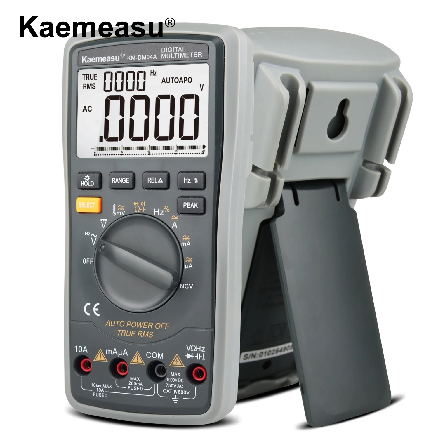 Kaemeasu-multímetro Digital com Bar Analógico Duty Cycle Tester True Rms Tensão Corrente hz Ohm Contagem Km-dm04a