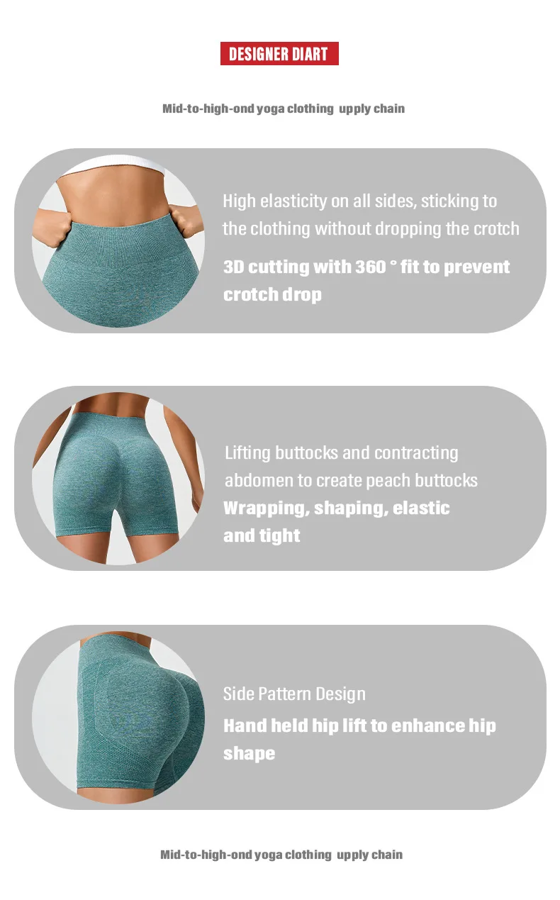 PINGNIAO New Gym Summer fitness high-waist tight yoga pants buttocks and abdominal control sports shorts running shorts