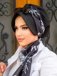 Flower Patterned Cap Bonnet Women Muslim Fashion Hijab Casual Comfortable Standard Turkish Arabic Islam Scarf Turban Bonnet