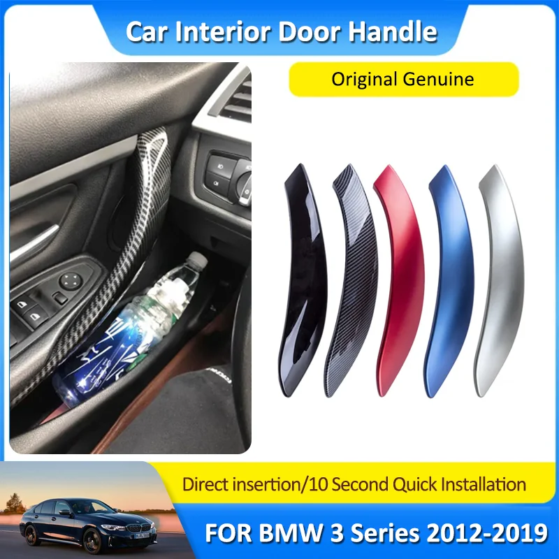 Carbon Fiber Car Interior Carbon Black Door Handle Cover Trim for BMW 3 4 Series F30 F31 GT F34 F36 2013~2019 2018 Accessories