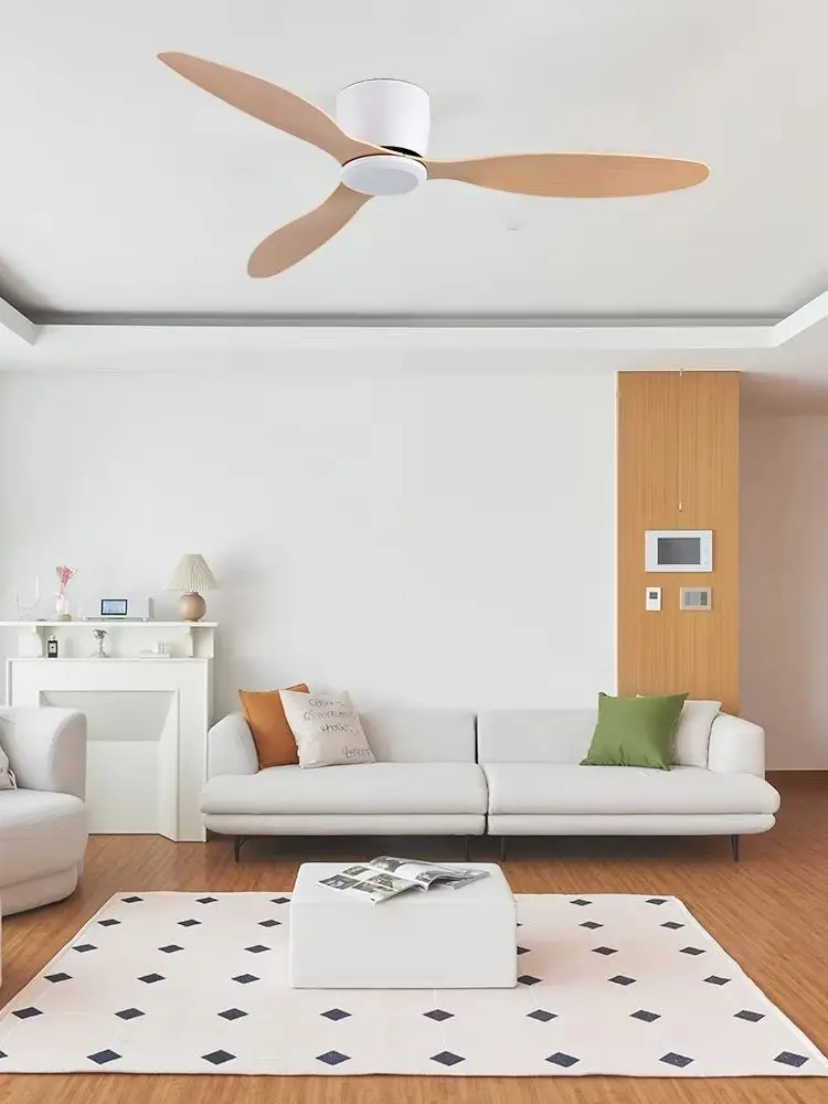 IRALAN 42/52 Zoll Deckenventilator ohne Licht, 6 Geschwindigkeiten, mit Timer-Ventilator für Schlafzimmer, Wohnzimmer, Esszimmer, niedriger Boden, großer Ventilator