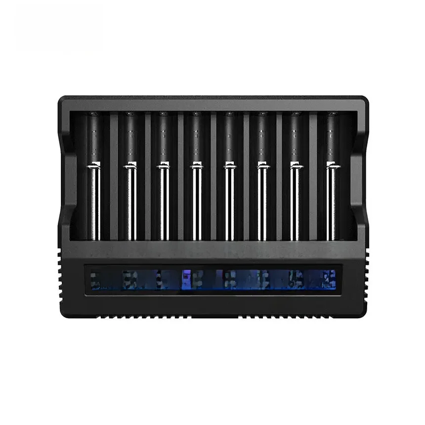 Nowy produkt Ładowarka XTAR VC8S Ładowarka z 8 gniazdami Inteligentna, wszechstronna ładowarka do akumulatorów litowo-jonowych i Ni-MH z wejściem typu C i wyświetlaczem LCD HD — zdjęcie produktu 7
