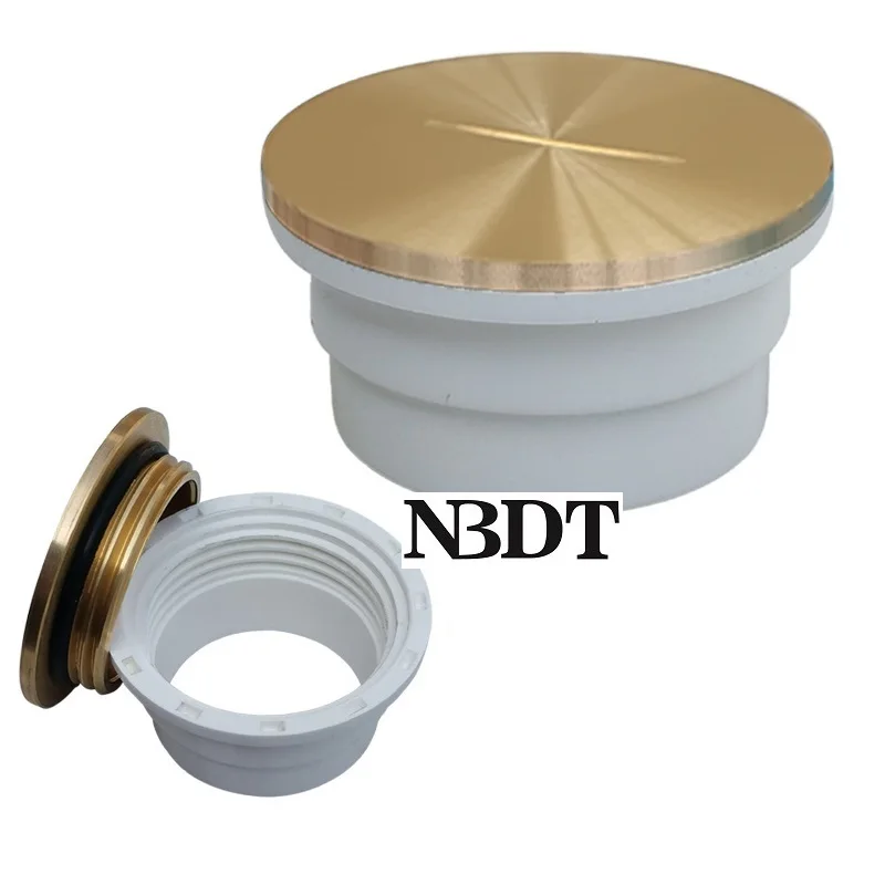 

2Pcs PVC Cleanout With Brass Slotted Plug For Sewage Tubular Drain