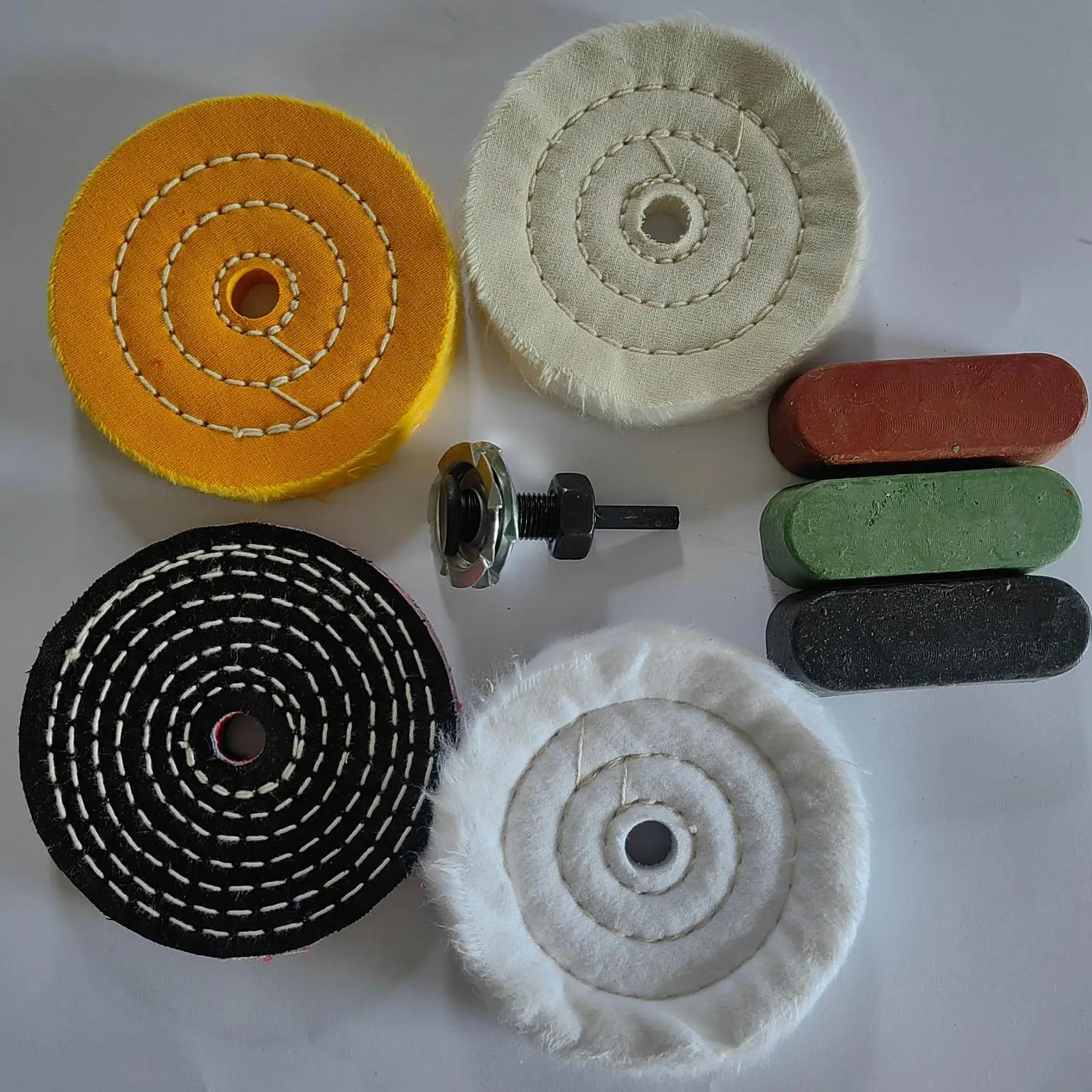 Reusable Buffing Polishing Wheel Kit with Shank Portable Wheel Shaped Polishing Tools for Jewelry Ceramic Glass Mirror Finish