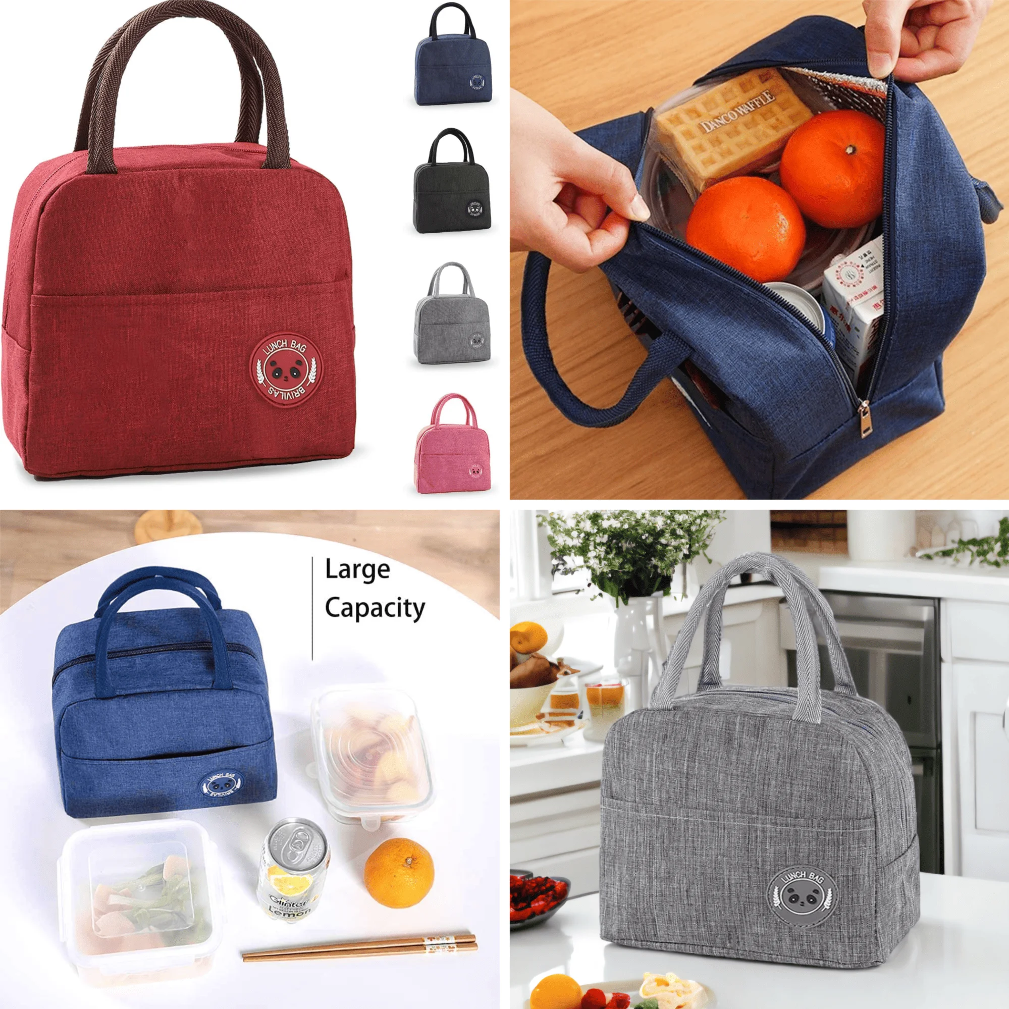 Thermal Insulated lunch bag, variety of colors, thermal lunch box