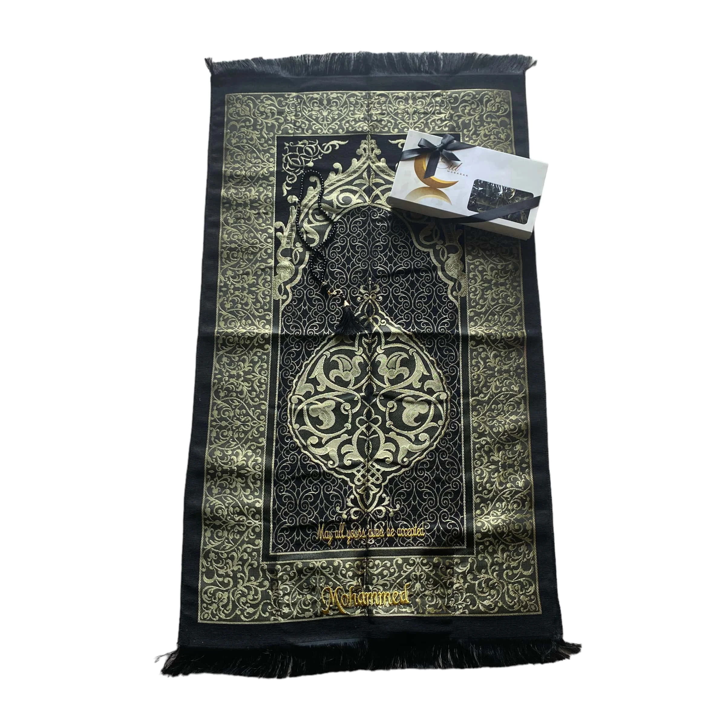 100 Pieces Eid Prayer Rug Gift Set, Muslim Prayer Mat, Wholesale Sejjdah and Tasbeh, Islamic Gifts, Muslim Items, Eid Gifts