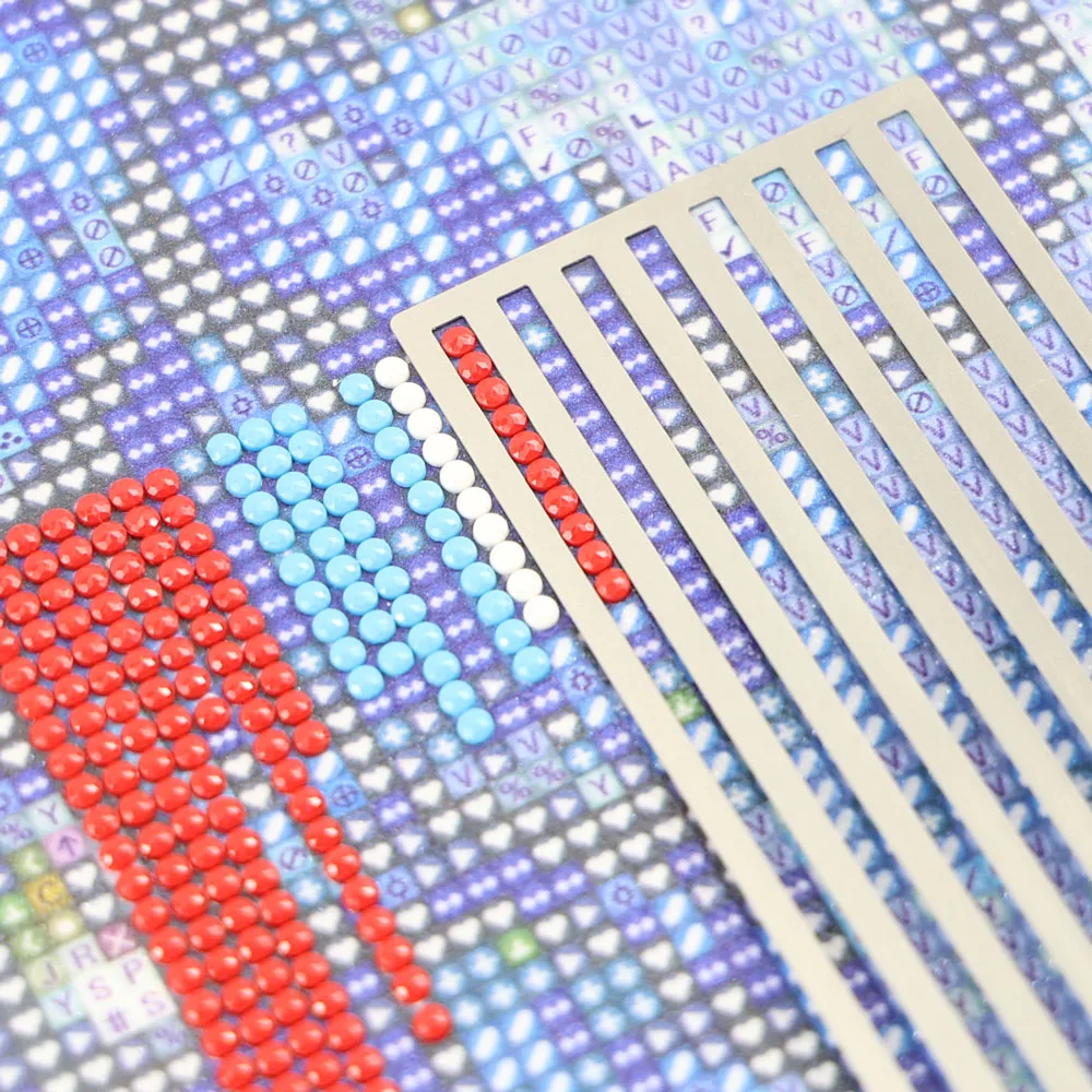 Stainless Steel Diamond Painting Ruler LightWeight Small Diamond Art Ruler Diamond Mesh Dot Drill Alignment Art Tool
