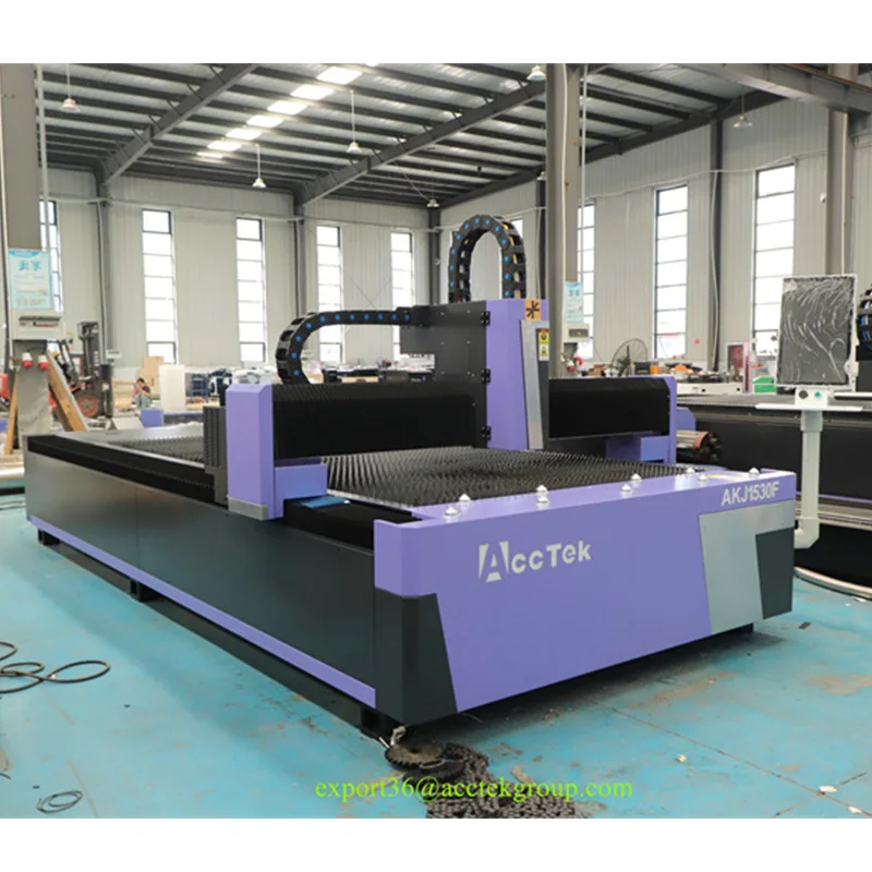 AccTek 1kw/1.5kw/2kw/3kw Fiber Laser Cutting Machine 1530 Raycus/Max Laser Cutter