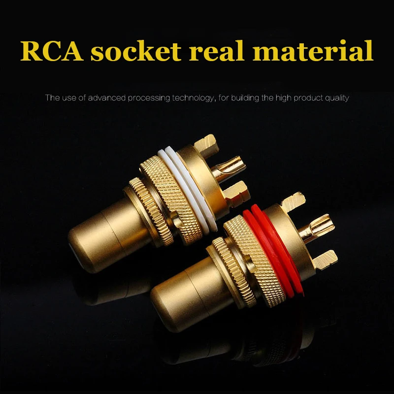 

AVSSZ AFRCA YS367A Gold Plated Purple Copper Plated Solder AV DVD Amplifier Connector RCA Lotus Socket Audio Microphone Adapters