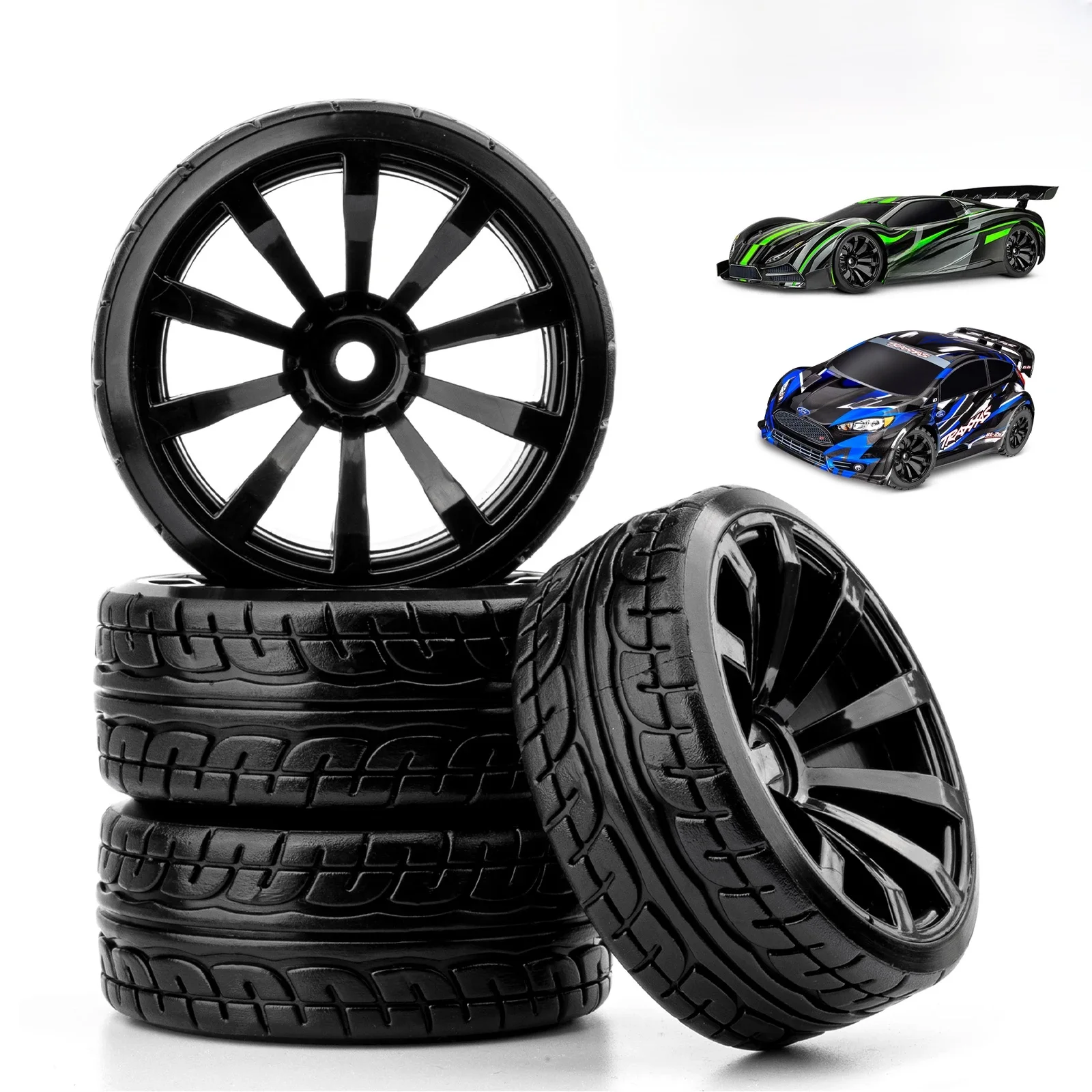 1/10 RC dérive roues sur route pneu à motif dur pour 1/10 Traxxas D4 HSP HPI Sakura TT01 Tamiya dérive RC voiture dérive pneus durs