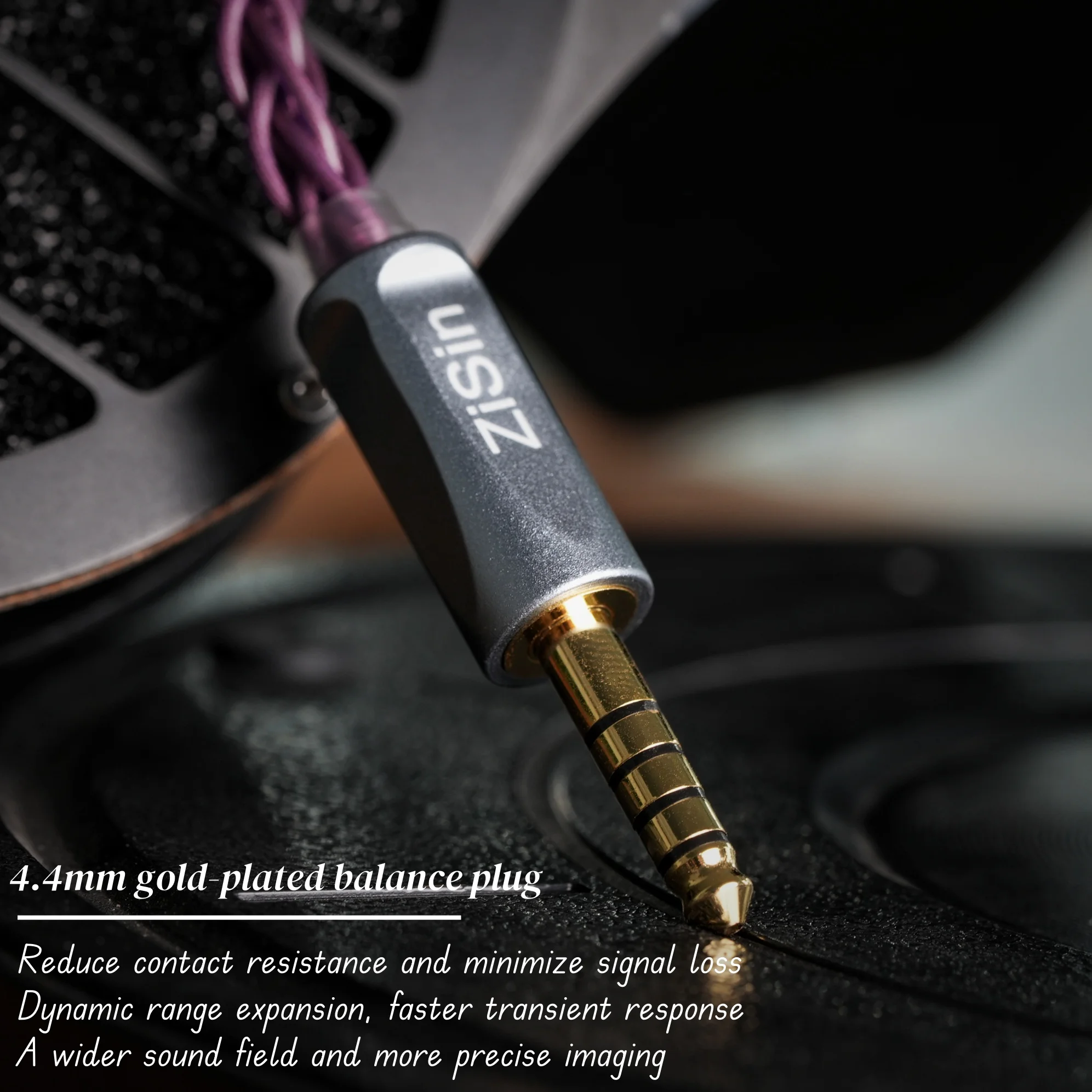 ZiSin-332 8コアHIFIイヤホンアップグレードケーブル、3.5/2.5/4.4mm