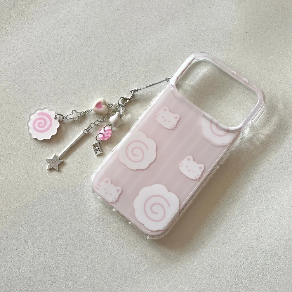 

Pink fish roll cat phone case, suitable for iPhone 16/Pro15/14/17 Pro Max, Korean INS cute new shockproof protective case