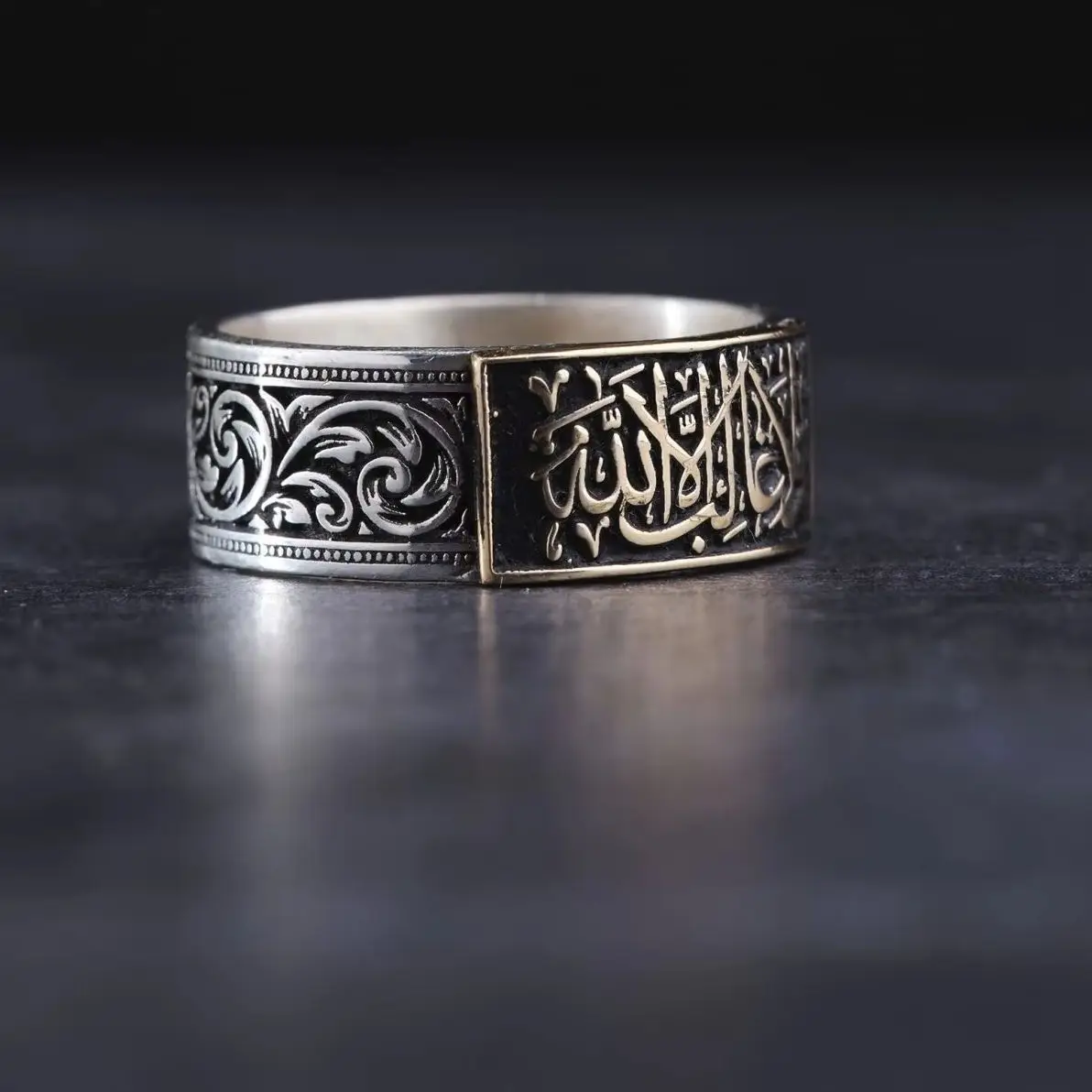 7 MM ręcznie konfigurowalny grawerowanie wzorzyste 925 Sterling srebrne wesele Band Ring, biżuteria Ottoman i srebrna biżuteria