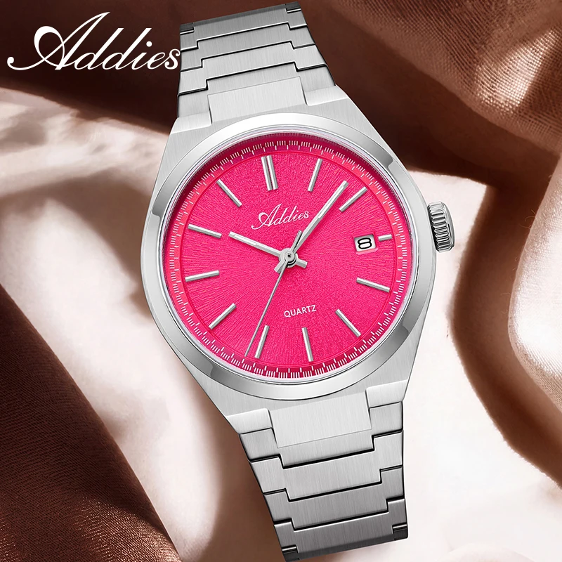 ADDIES Women Watch AW25910 Japan GM12 Quartz 5Bar Waterproof Luminous 316L Stainless Steel Ladies Wristwatch Sapphire Glass 35mm