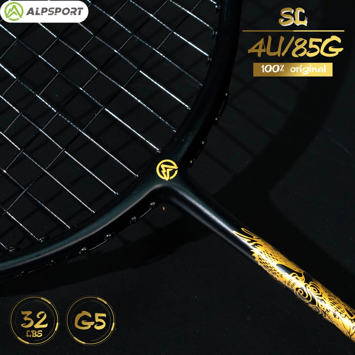 ALP SL 4U Badminton Racket T800 carbon fiber + aluminum alloy Customized Ultra-light With badminton string and badminton PVC bag