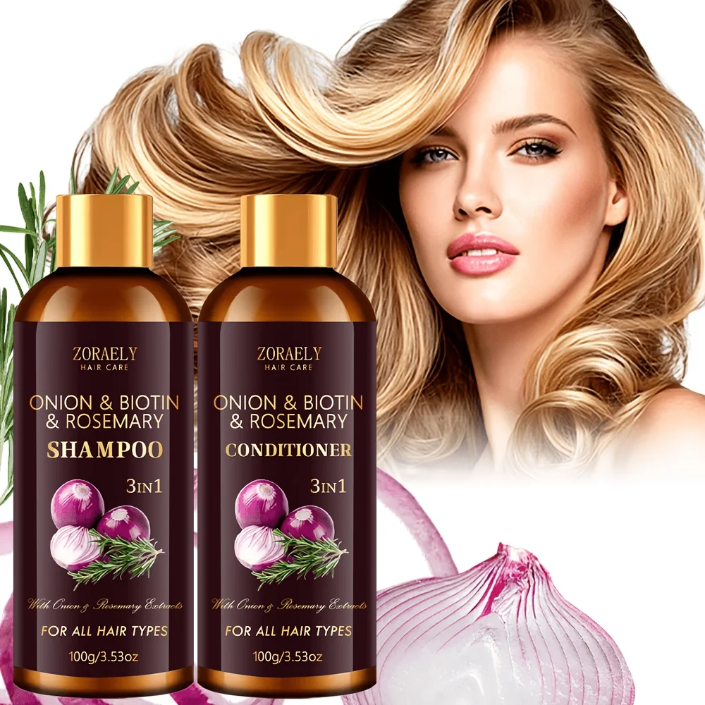 ZORAELY 3in1 Shampoo and Conditioner Set. Rich lather that rinses easily,strengthens hair, repairs dry and damaged hair.200g