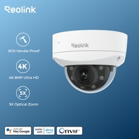Reolink 4K 8MP PoE Security Camera IK10 VandalProof 5X Optical Zoom IP Camera Color Night Vision IP67 Waterproof Outdoor Camera