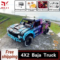 KEJI MOC-113606 4x2 RC Baja Trophy Truck RC Model Building Blocks Bricks Kit DIY Toys Christmas Gift