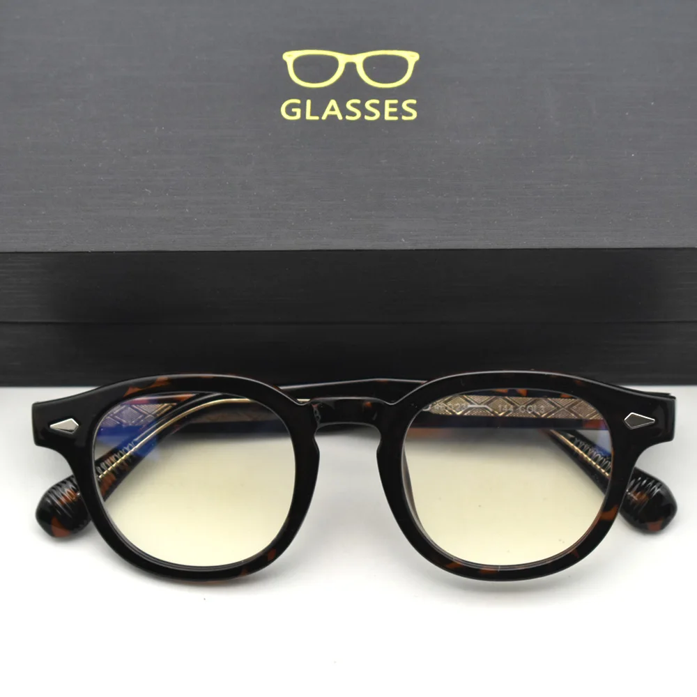 New TR90 Anti Blue Light Computer Glasses Men Vintage Square Gaming Glasses Women Spring Hinge Optical Rivets Metal Insert Frame