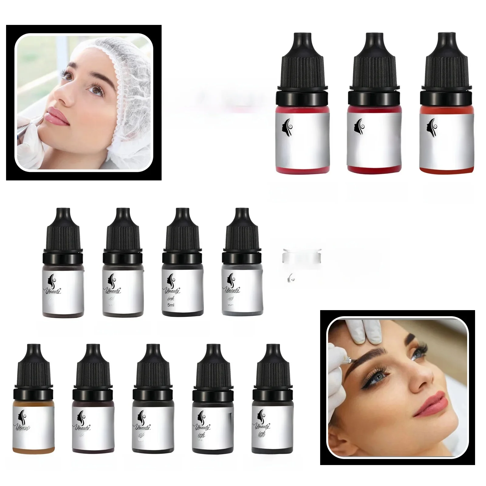 Couleur de tatouage de sourcils 5ML, crème de broderie pour débutant, facile à colorer, brouillard, lèvres, eyeliner flottant