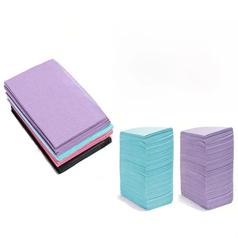 Tampon de nettoyage de tatouage jetable, 50 pièces, bavoirs multicolores, couvertures de Table, serviettes dentaires pour Patient propre, accessoires de tatouage