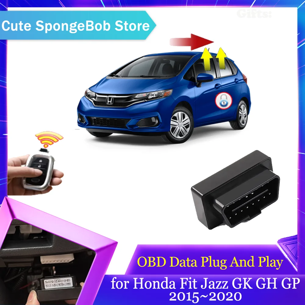 

Модуль данных OBD для Honda Fit Jazz GK GH GP 2015 ~ 2020, 2016 2017 2018 2019 складной оконный подъемник, скоростной замок, разблокировка двери, подключи и играй, аксессуары