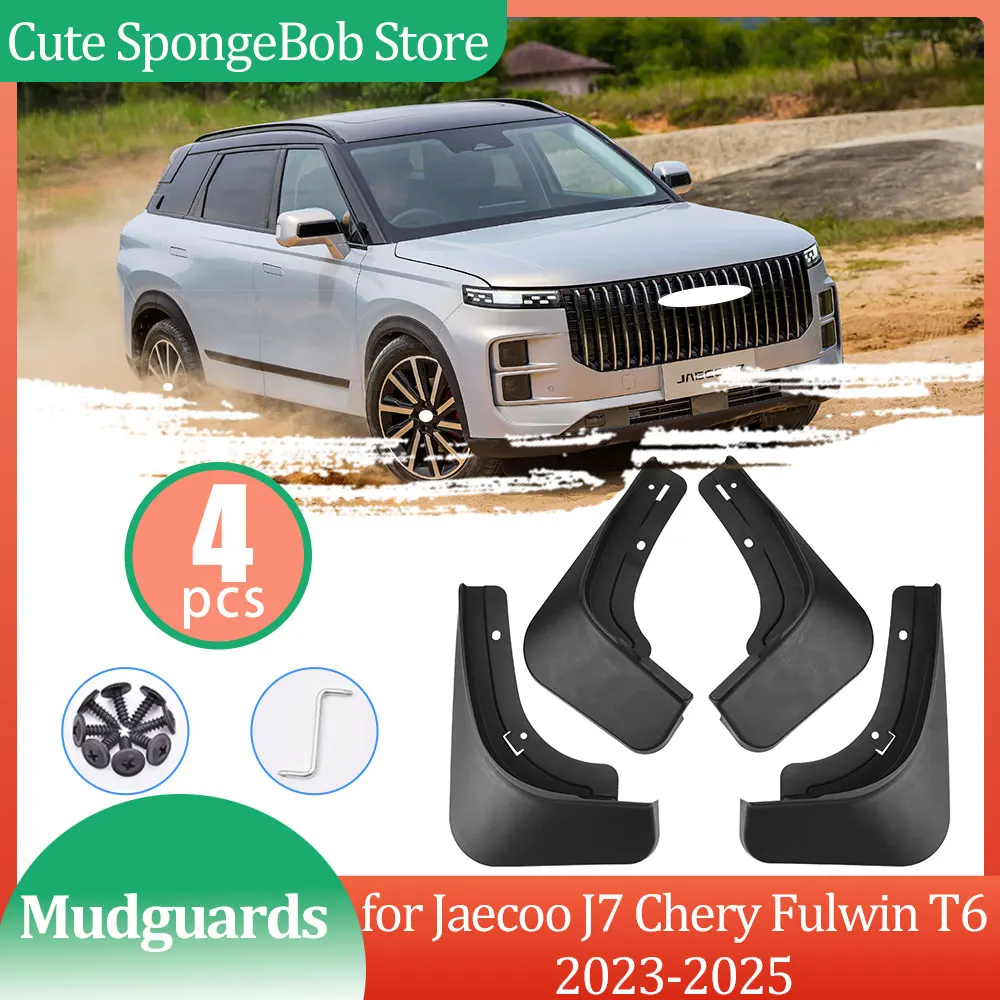 for Jaecoo J7 Chery Fulwin T6 Tansuo 06 Tiggo 7 Sport 2023 2024 2025 Mudguards Mud flaps Fender Flare Mud Flap Splash Accessorie