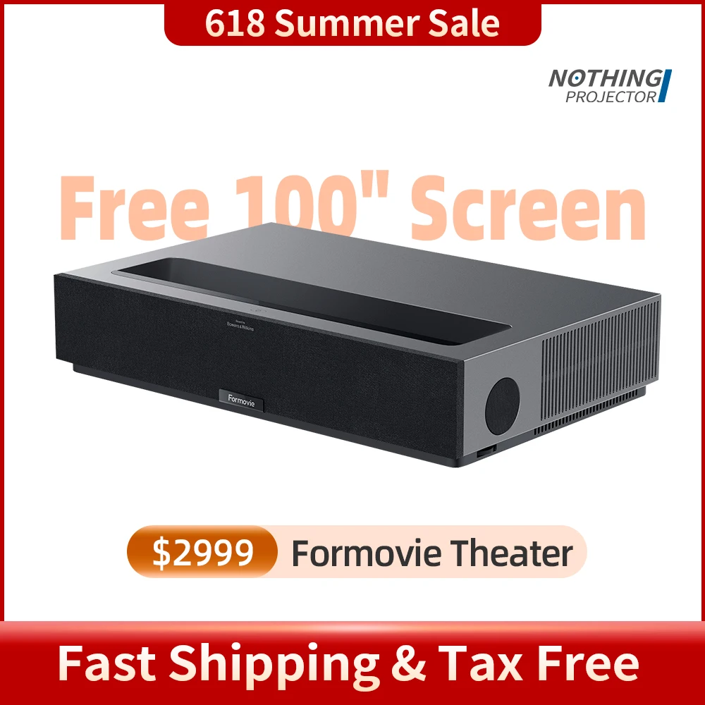 【الإصدار العالمي】 fengmi forfilm theatre T1 سينما ليزر العارض 2800 ANSI لومينز HDR10 المسرح المنزلي متعاطي المخدرات فيديو 4K يوتيوب