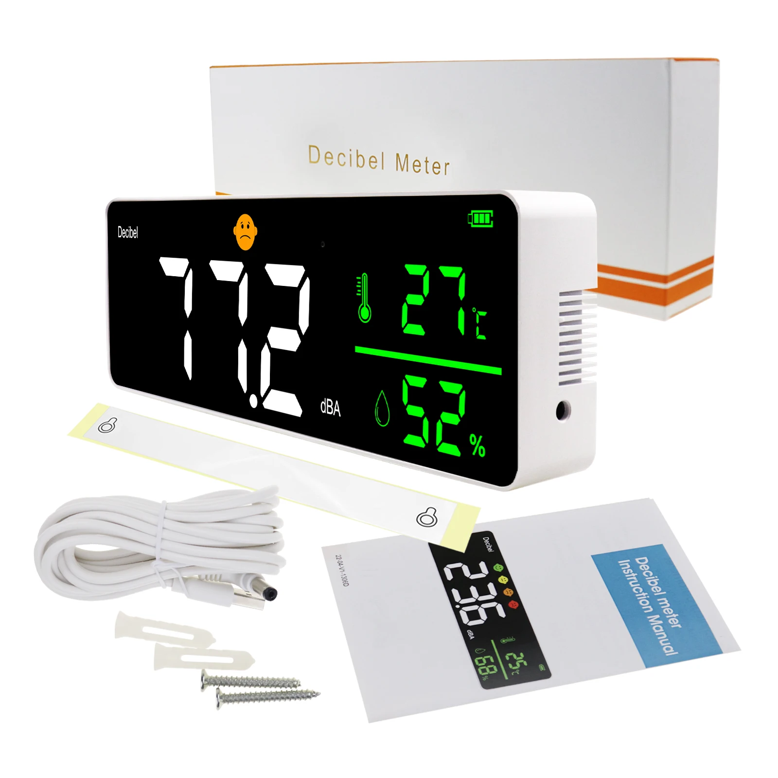 SLM-336 Sound Level Meter Smart Decibel Large Colored LED Screen Display 30dB to 130dB Range