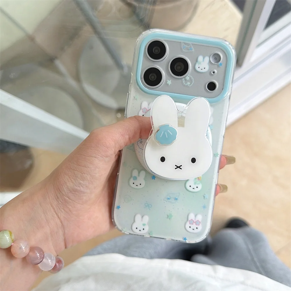 Koreańskie etui na telefon z magnetycznym uchwytem Magsafe, z motywem Miffy Króliczka, w stylu INS, do iPhone 17, 16 Pro Max, 15, 17 Pro, 15 Pro, urocze obudowy. — zdjęcie produktu 4