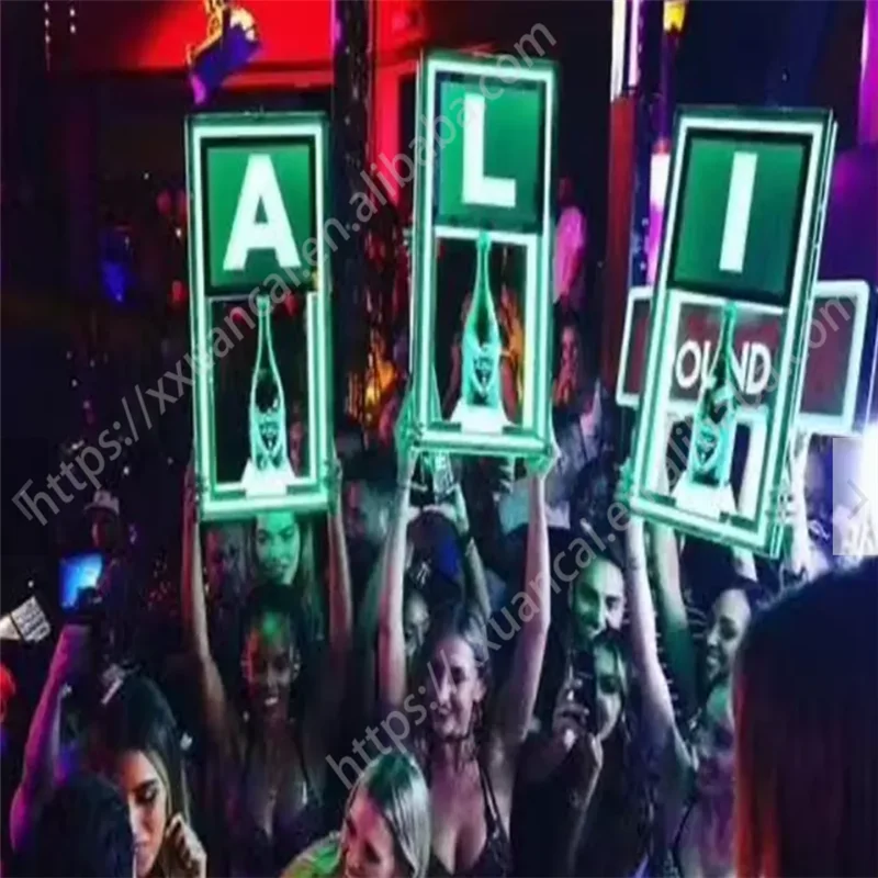 FREE CUSTOMIZED LOGO CHAMPAGNE BOTTLE DISPLAY FOR NIGHTCLUB