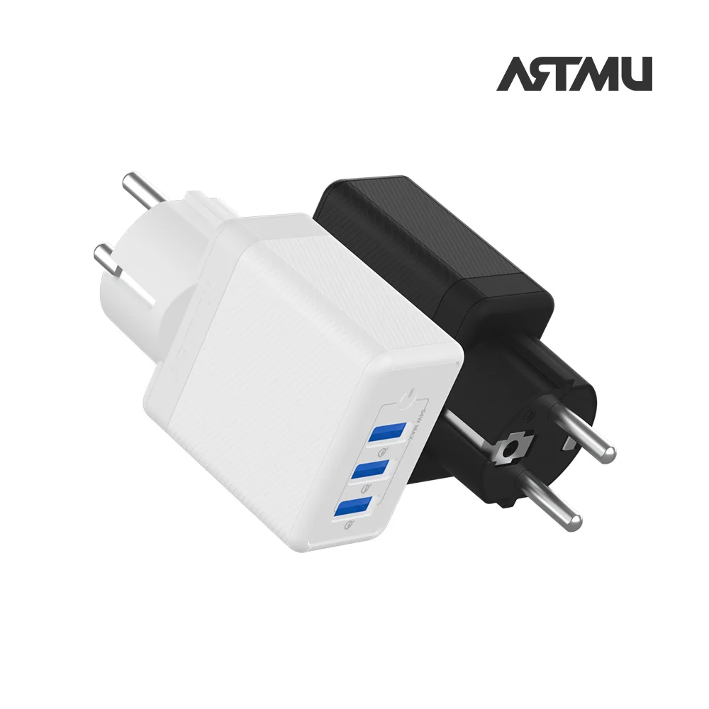 Atmu 3 Port Quick Charge 3.0 GaN High Speed Multi Charger 54W GQ110