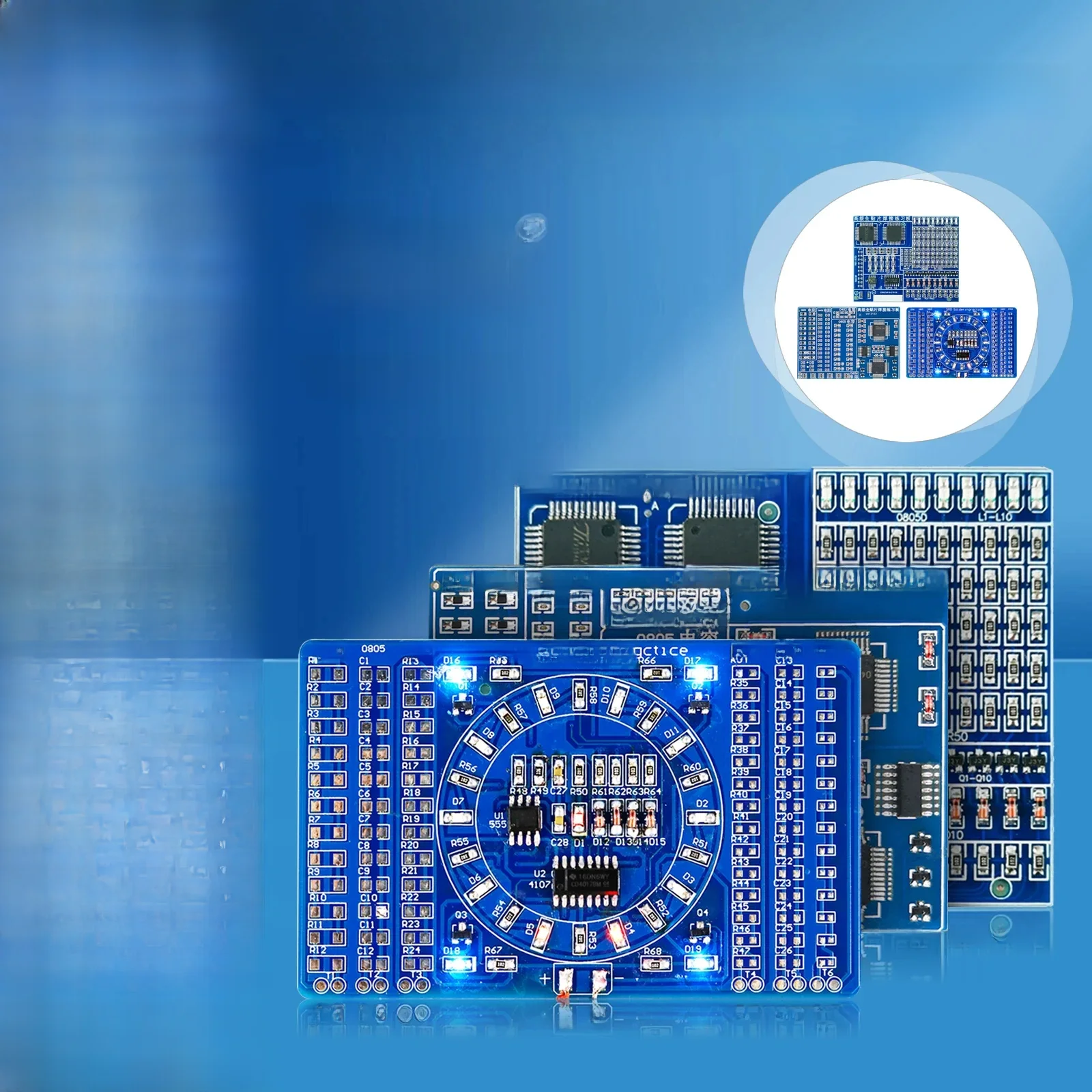 Smd Geavanceerde Volledige Patch Lassen Oefenbord Elektronische Componenten Smt Vaardigheden Training Pcb Lassen Oefenset - afbeelding 2