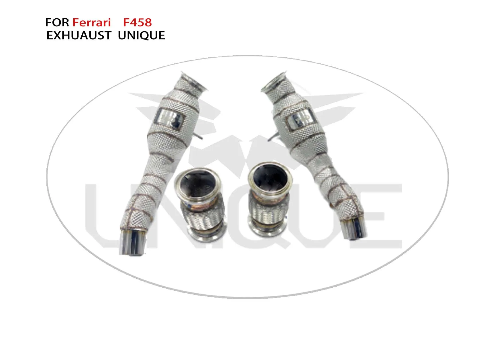 

UNIQUE Exhaust System High Flow Performance Downpipe for Ferrari 458 Car Accessories With Catalytic Header Without Cat