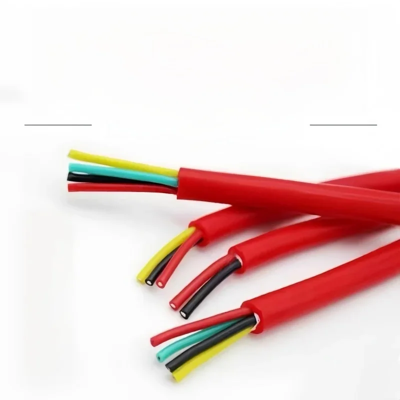 1/3/5M Ultra miękki wielordzeniowy kabel z gumy silikonowej 2 3 4 6 rdzeni 0,3 mm² ~ 2,5 mm² Elastyczny izolowany miedziany przewód wysokotemperaturowy — 2