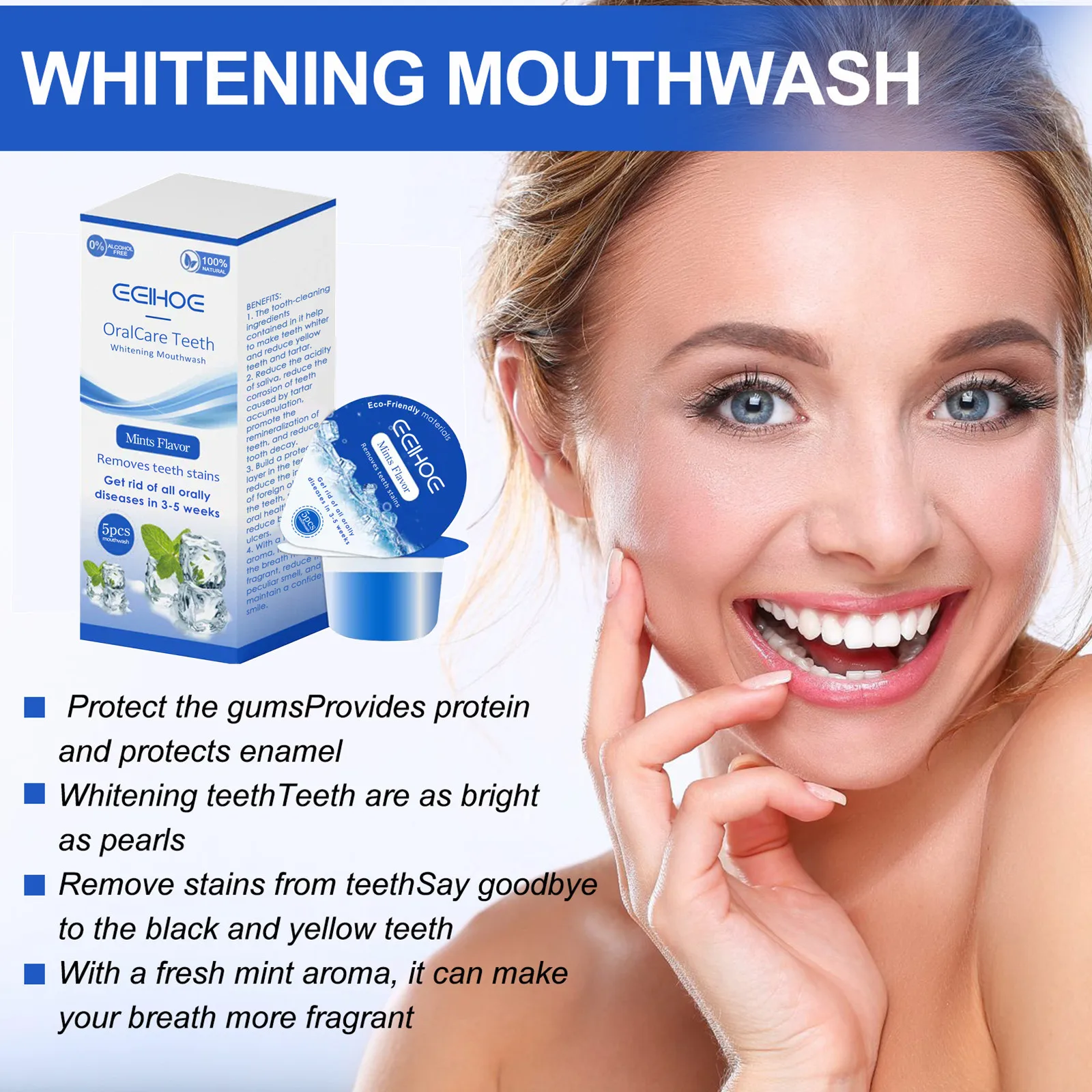 Refreshing Mouthwash Brighten Teeth Fresh Breath Deep Clean Stains Removal Bad Odor Oral Treatment Dental Care Pulling Oil Mouth