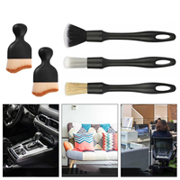 5PCS Car Cleaning Brush Set Air Conditioning Fan Clean Slot Dust Sweeting Vacuum Cleaner Auto Interior